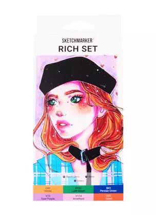 Маркеры 06цв "Rich" карт.кор., Sketchmarker — 257851 — 1