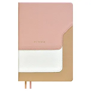 Ежедневник недат. А5 160л "Лайка" пепельно-розовый, кожзам, тв.переплет, обл.поролон, тиснение фольгой,  офсет, ляссе 3055007