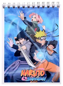 Блокнот А6 40 листов, клетка, "Naruto" евроспираль