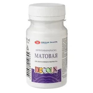 Краска акриловая белая 100мл "Декола" матовая, ЗХК