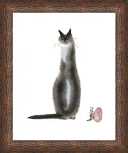 Картина Китайская кошка (WG9103) (24х30)