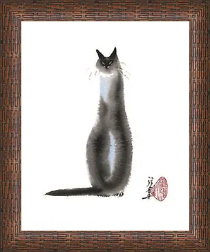 Картина Китайская кошка (WG9103) (24х30) 2392203