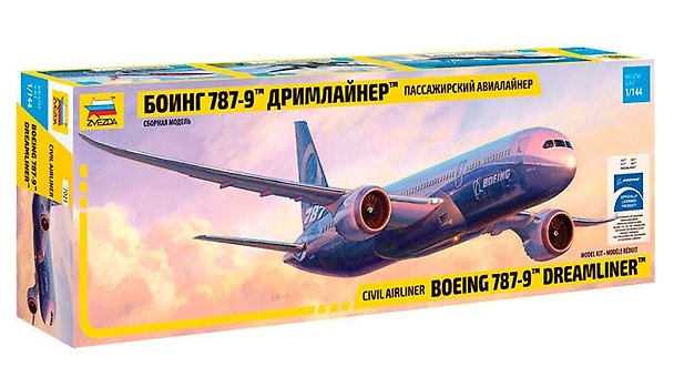 Сборная модель ЗВЕЗДА, Пассажирский авиалайнер Боинг 787-9 Дримлайнер 1/144 323359 — 1