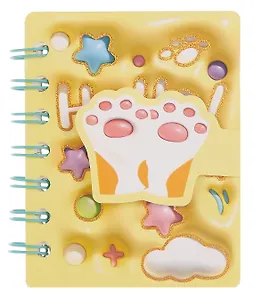 Записная книжка А7 80л лин. &quot;Лапка&quot; на липучке, ассорти