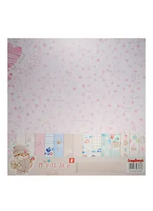 Набор бумаги для скрапбукинга 30,5*30,5см 190гр/м ЗайкаМи Малыши, 9 листов, англ