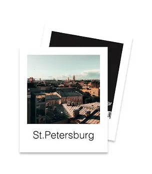 Открытка полароид Крыши Петербурга 3009534