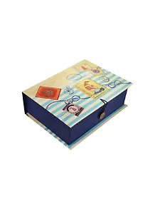 Шкатулка-книга с пуговицей картон Пляж (18х12х5) (36501)