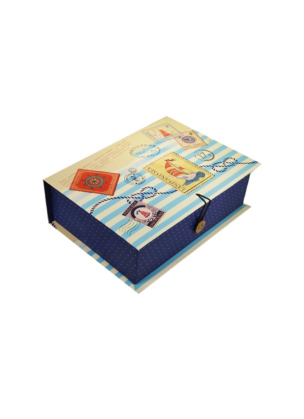 Шкатулка-книга с пуговицей картон Пляж (18х12х5) (36501) 2469050 — 1
