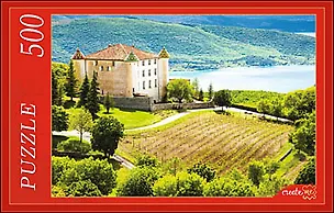 Пазл РЫЖИЙ КОТ 500 эл. 50*34,5см. Франция. Замок у озера Сент-Круа РК500-7833 331472