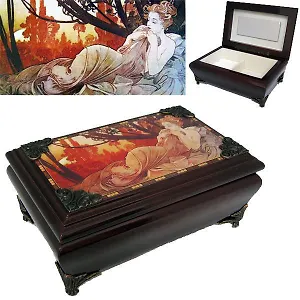 Шкатулка для украшений лакированная, 20х13х9 см (1929)