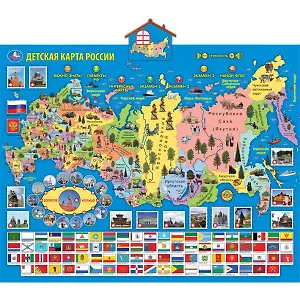 Говорящий плакат Карта России (IP6244) (175377) (Умка) (7 программ) (3+)