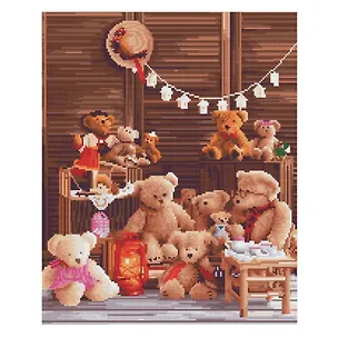 Алмазная мозаика ТРИ СОВЫ "Мишки", 40*50см, холст 3111587