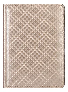 Ежедневник недат. А6+ 96л "Clutch" золотой, тв.переплет, поролон, двойное ляссе, золот.срез, перф.углы, In Folio