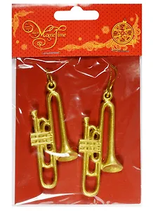 Новогоднее подвесное украшение Труба (набор из 2 шт.) (13,5х9,5)