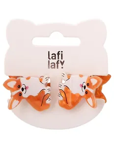 Набор заколок-крабиков собачка Корги (2шт) (пластик) (3см) (12-Izzy-1) (Lafilaf)