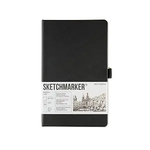 Блокнот для зарисовок13*21см 80л "Sketchmarker Domino" 140г/м2, 7БЦ, черно-белый