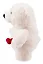 Мягкая игрушка Мишка с сердечком (белая) (28см) (12-20251028-59L) — 3136002 — 3