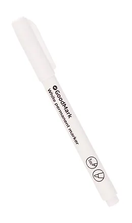 Маркер перманентный белый 1мм, Goodmark 3039427