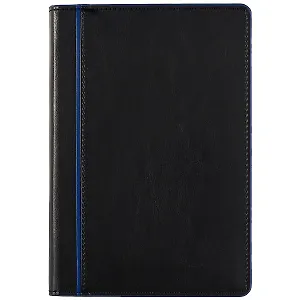 Ежедневник недат. А5 160л "Сариф" черный, кожзам, тв.переплет, карман для моб.тлф, тонир.блок, ляссе