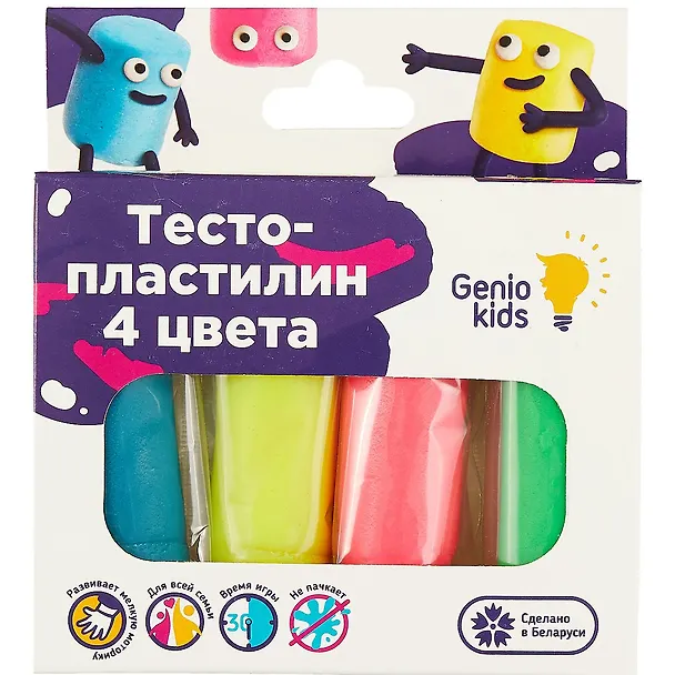 Набор для детской лепки «Тесто-пластилин 4  цвета» 2785443 — 2