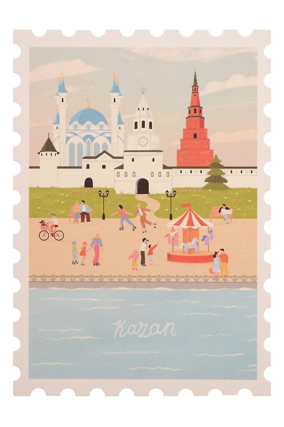 Открытка "Марка. Казань, набережная" 3153035 — 1