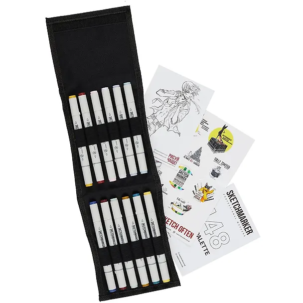 Маркеры 12цв "Basic 2", сумка-органайзер, Sketchmarker 262117 — 3