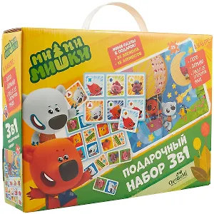 Набор Подарочный Origami МиМиМишки 3в1.Лото,домино,35 гиг. +2 пазла.05256