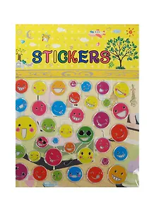 Наклейки Смайлы c метал. обводкой (11-02002-wu042)