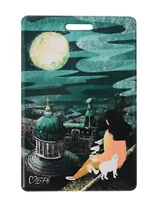 Чехол для карточек вертикальный СПб Ноксо Наедине с Петербургом Двое над городом (ДК2025-502)