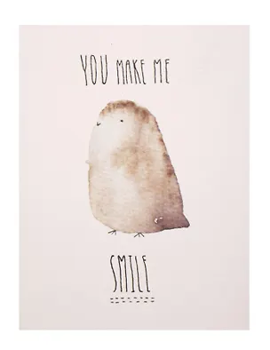 Открытка одинарная "make me smile" 3104319