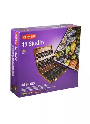 Карандаши цветные 48цв "Studio" шестигран., грифель 3,4мм, дер.кор., (р), DERWENT — 234350 — 1