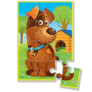 Мягкие пазлы 12 A5 Любимцы Собачка (VT1103-53) (3+) (Vladi Toys)