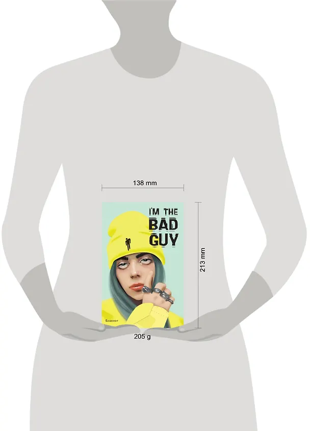 Блокнот Billie Eilish. I'm the bad guy (формат А5, мягкая обложка) 2784751 — 3