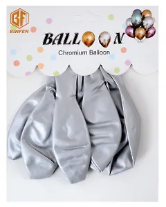 Набор воздушных шаров Хром (серебро) (6шт)