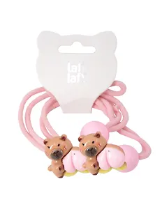 Набор резиночек Капибары с персиком (2шт) (пластик) (12-3916-202507-PJK1) (Lafilaf)