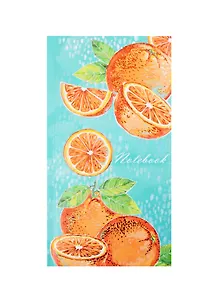Книга для записей А5- 80л кл. "АПЕЛЬСИНЫ" 7БЦ, выб.перлам.лак, тиснение фольгой, мат.ламинация