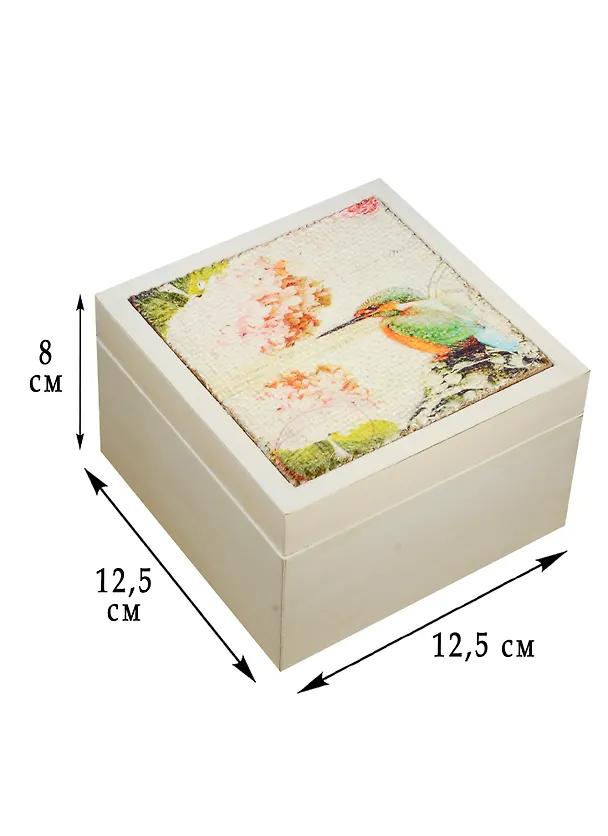Шкатулка Винтаж Цветы (12,5х12,5х8) (7291003/1) 2573999 — 2