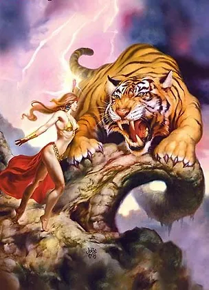 Пазл 1000 С-101207 Тигр с девушкой 2033846