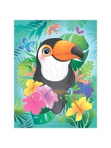 Разноразмерная мозаика на подрамнике "Тропическое настроение". 30x40 см