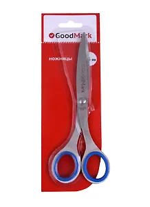 Ножницы офисные цельнометаллические, 16.5 см, GoodMark