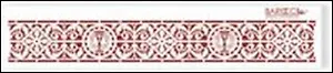 Трафарет пластиковый многоразовый Бордюр кружевной с кубком (8х48) (Б-06)