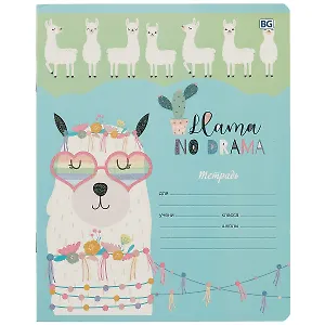 Тетрадь в клетку BG, Lama, 12 листов, в ассортименте