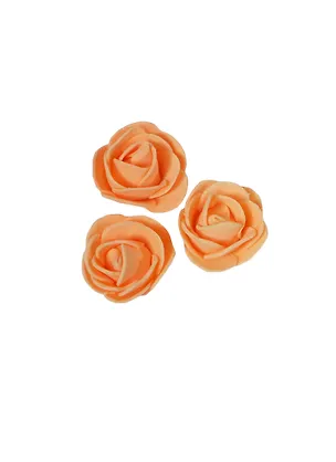 Украшение Розы из полиэстера маленькие (PR02-O) (3шт) (упаковка) 2410000