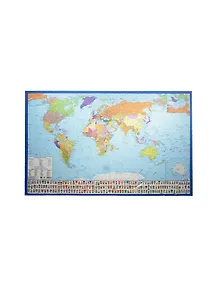 Политическая карта мира Гербы и флаги (1:58 млн) (лист) (настол.) (Кр573п) (2015)