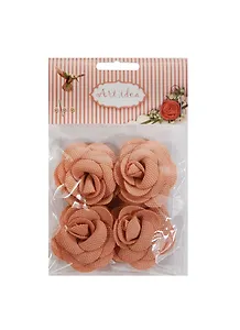 Набор д/творчества Набор бант-роза кремово-розовый 5см 4шт (A-1-1)