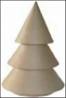 Фигурка из папье-маше объемная Елочка короткая (NО125) (18см) (НГ)
