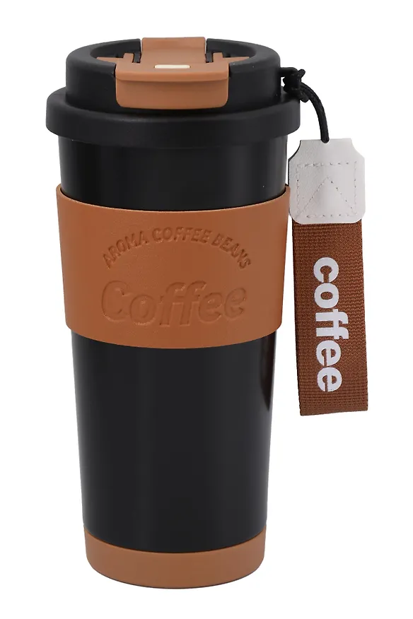 Термостакан Coffee черный (пластик/металл) (550мл) (12-7306-202510-STB-32) 3135651 — 2