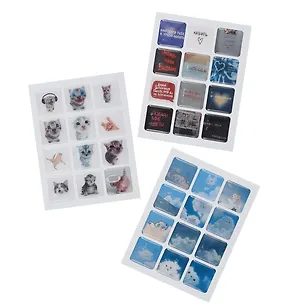 Набор второй (3D стикеры Облака+Надписи+Коты) (упаковка) 3082579