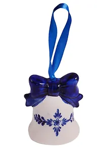 Подвесное украшение Колокольчик с бантиком (керамика) (5,6х4,7х7,1)