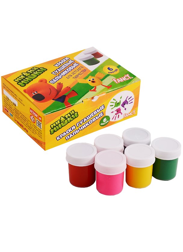 ИГР Краски пальчиковые FANCY, 6цв*40мл FFP-6 2607766 — 1